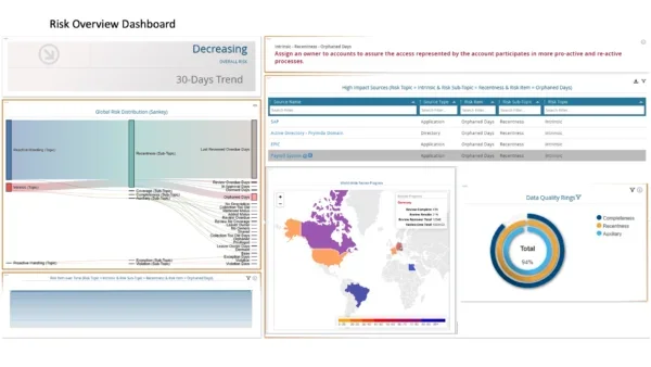 RSA Governance & Lifecycle Advanced Dashboards Risk Overview Dashboard